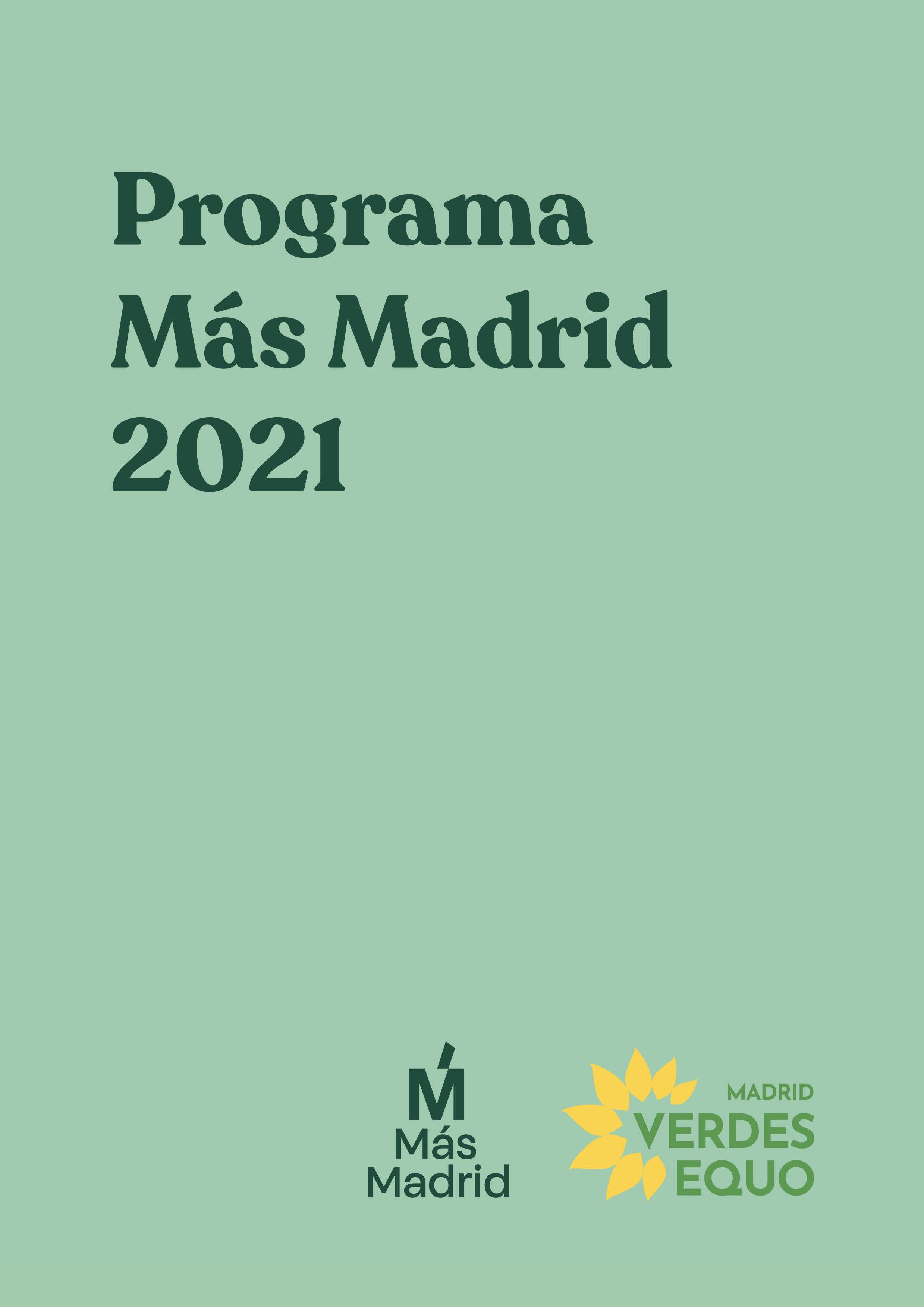 Portada Programa Más Madrid